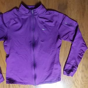 Nike FitDry Zip Jacket Running L Large Women
